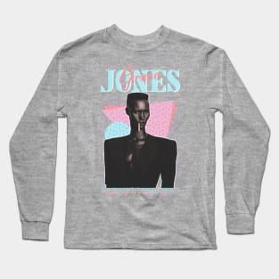 Vintage Faded Style // Grace Jones 80s Aesthetic Style Long Sleeve T-Shirt